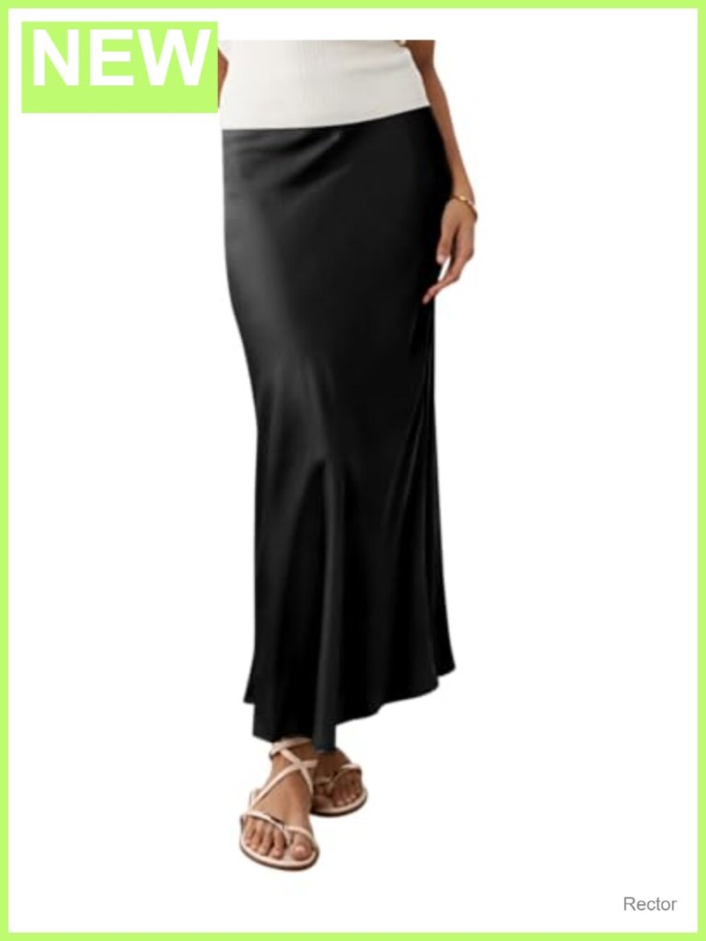 Satin High Waisted A-Line Maxi Skirt Elegant Flowy